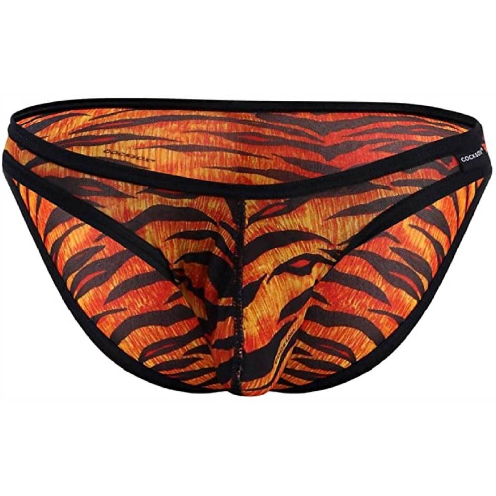 NEW COCKSOX men's mesh brief in tiger